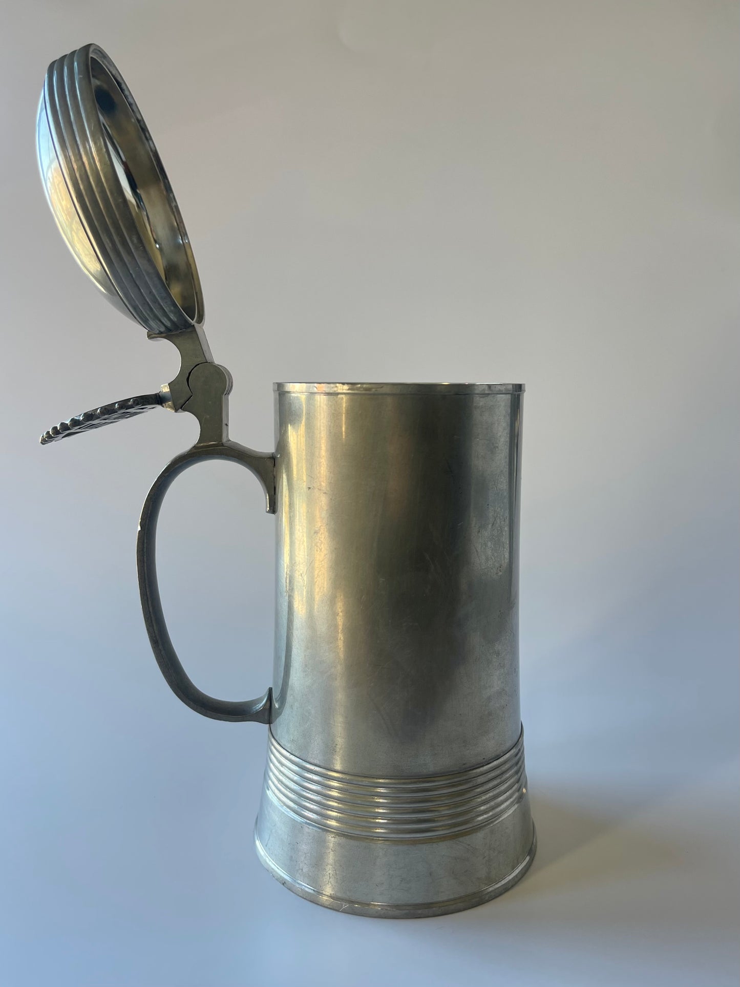Antique Pewter Art Nouveau Stein - "Zum Wohl" (c.1890s)