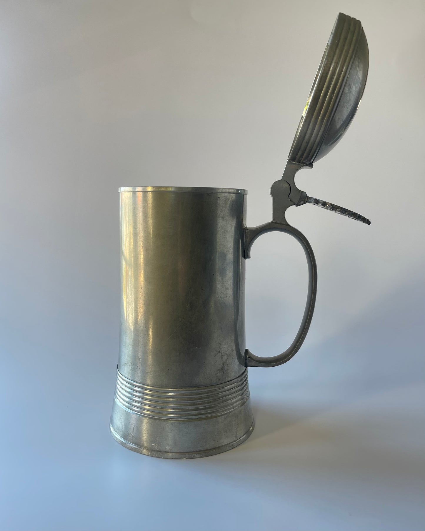 Antique Pewter Art Nouveau Stein - "Zum Wohl" (c.1890s)