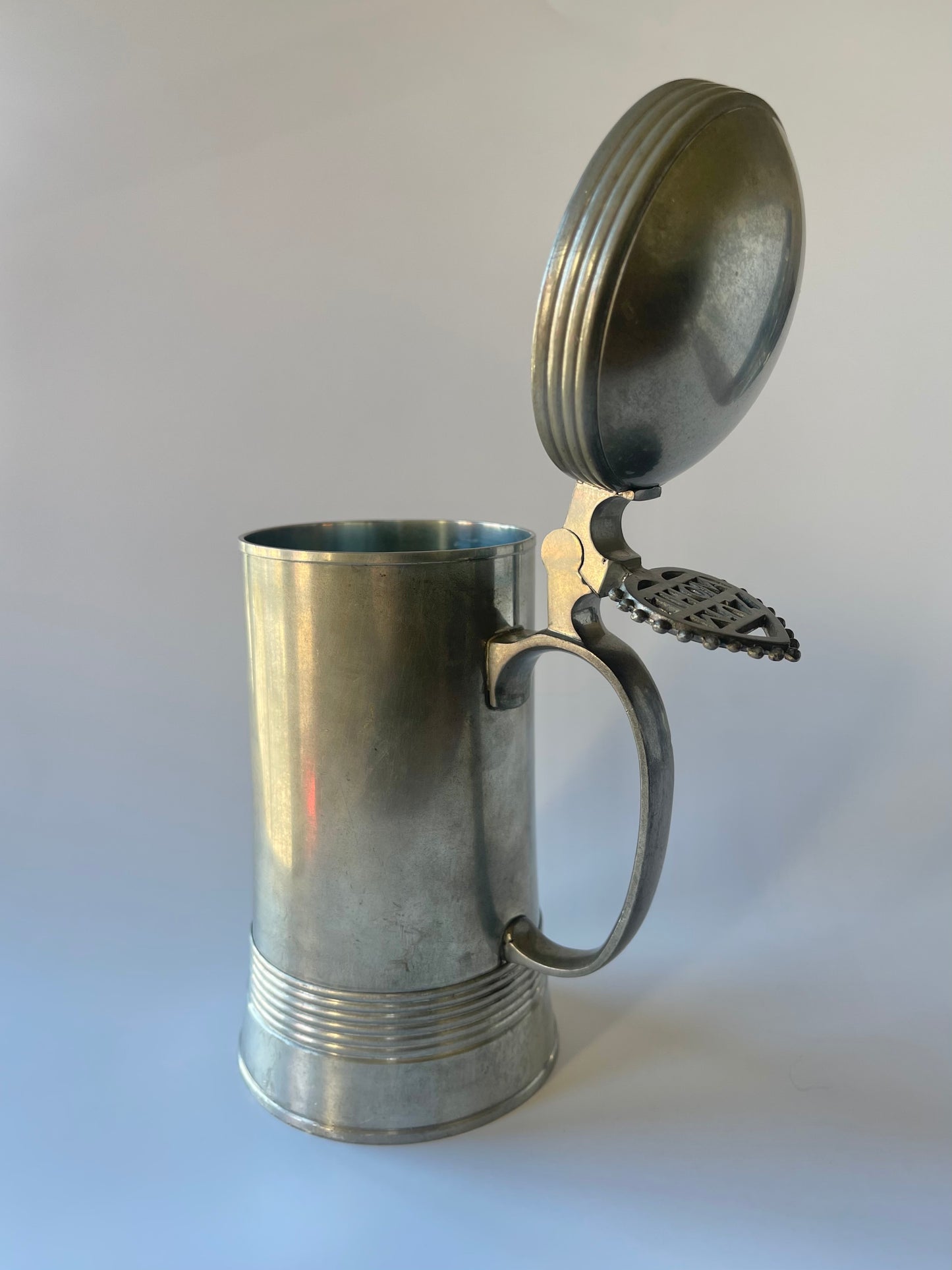 Antique Pewter Art Nouveau Stein - "Zum Wohl" (c.1890s)