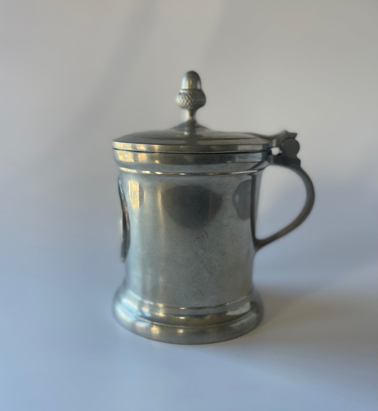 Vintage Bayreuth Pewter Stein with Wagner Theater Medallion