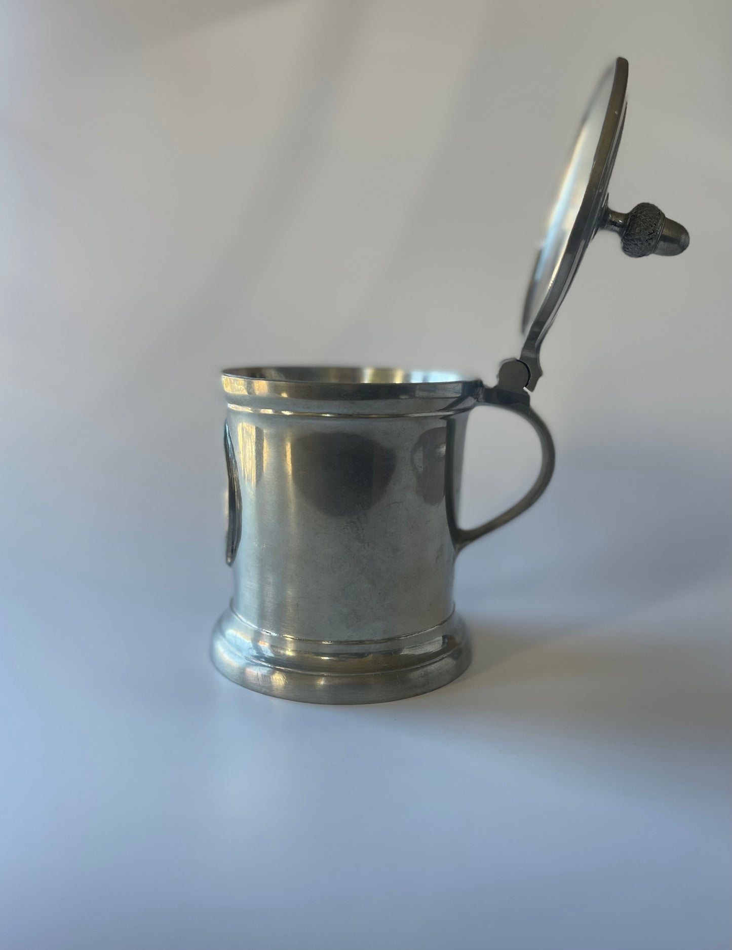 Vintage Bayreuth Pewter Stein with Wagner Theater Medallion