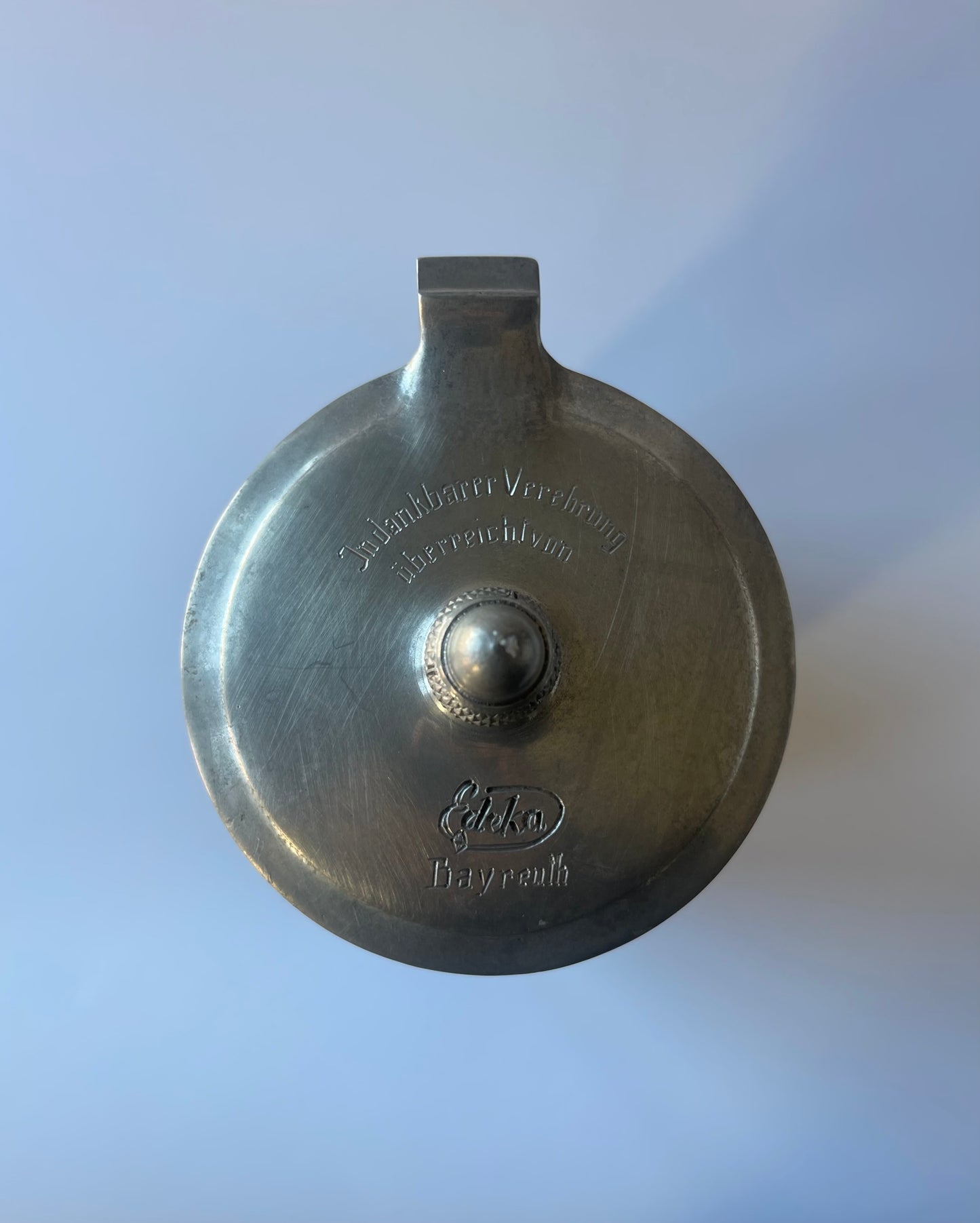 Vintage Bayreuth Pewter Stein with Wagner Theater Medallion